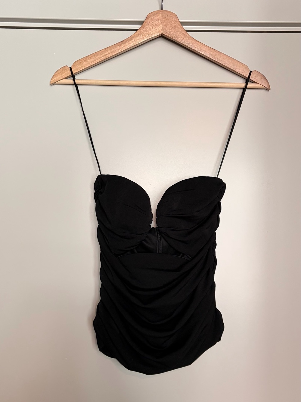 Pixie Market Black Dominique Bustier Top